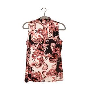 CHICO'S $78 Touch of Cool Paisley Mock Neck Top Chico's 0 / US Small